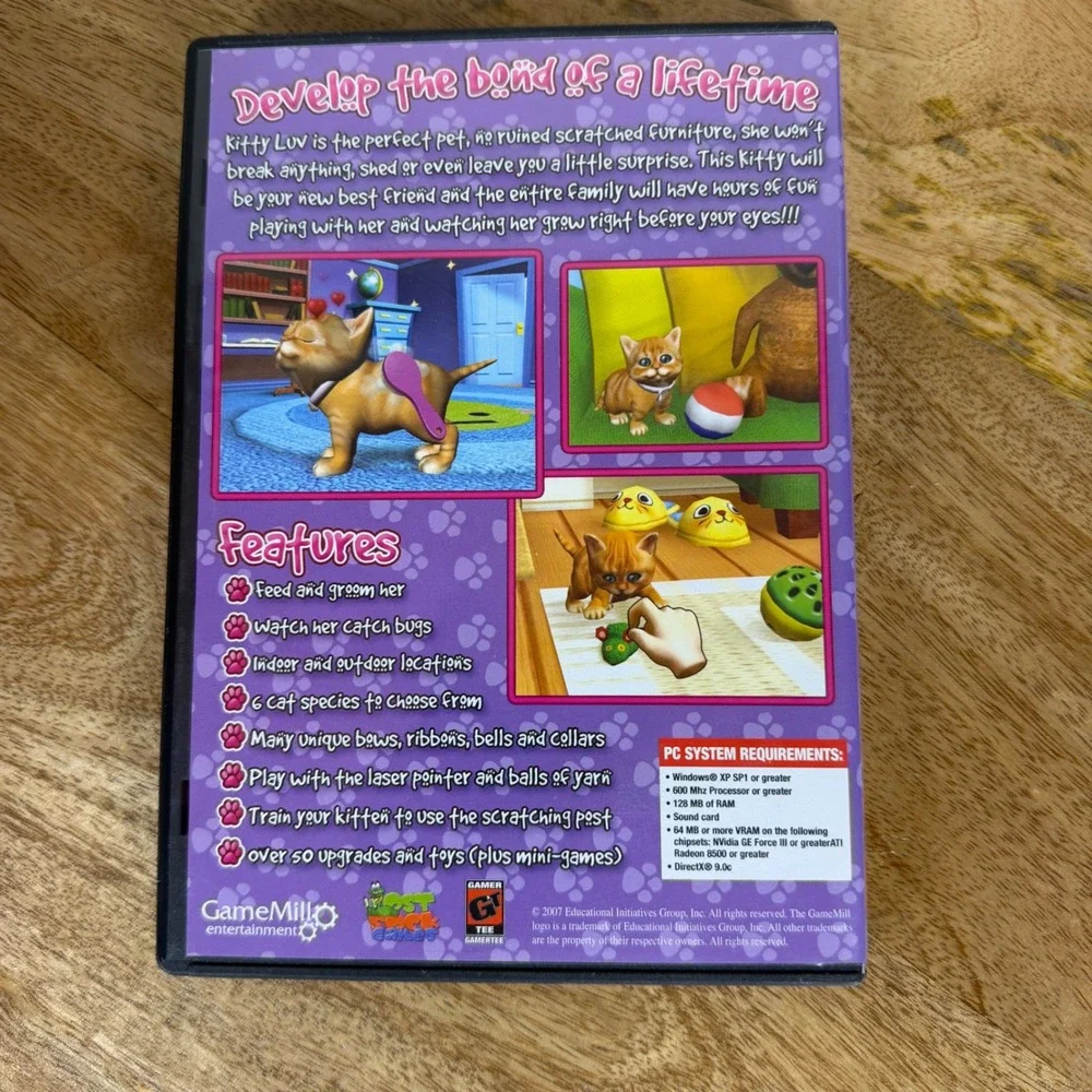 Kitty Luv A Kitten to Call Your Own PC CD-ROM Game 2007 GameMill Entertainment